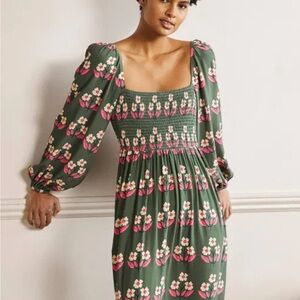 Floral Green Maxi Dress